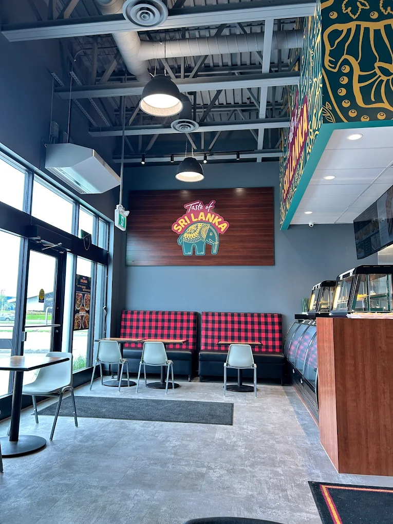 Authentic Sri Lankan combo platter — rice, curry and noodles in Winnipeg